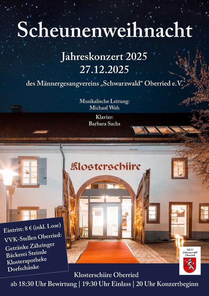 Konzert Plakat Scheunenweihnacht